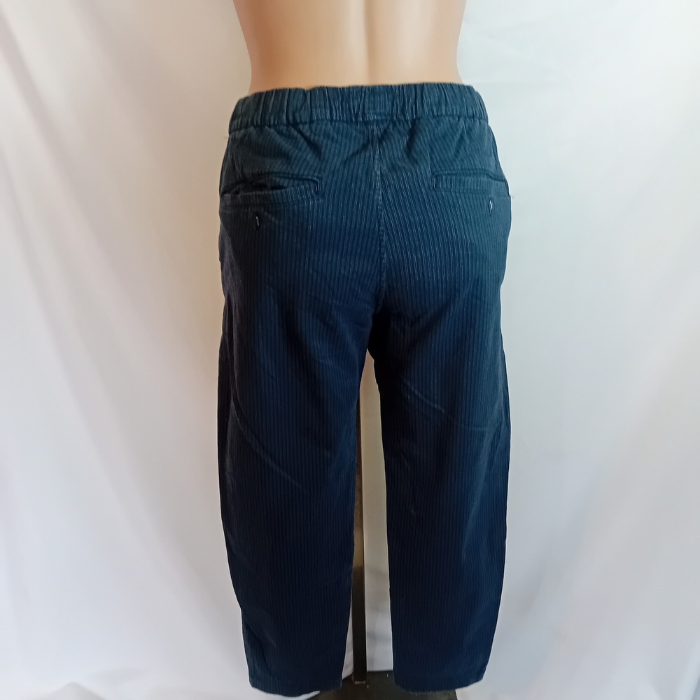 Abercrombie & Fitch Mens Sneaker Pant Stretch Jogger Pinstripe Navy Relaxation s - Picture 5 of 16